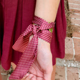 Garnet Gleam Scarf Bracelet
