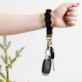 Black Luxe Scrunchie Keychain