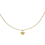 Brenda Grands Tiny Gold Puffy Heart Necklace