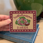 Tallahassee Game Days acrylic shelf sitter with collegiate-inspired design