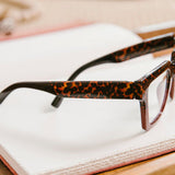 Peepers Take A Bow Leopard Tortoise/Red Reading Glasses