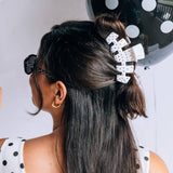 [Teleties] Classic Claw Clip | Large | White Polka Dot Party