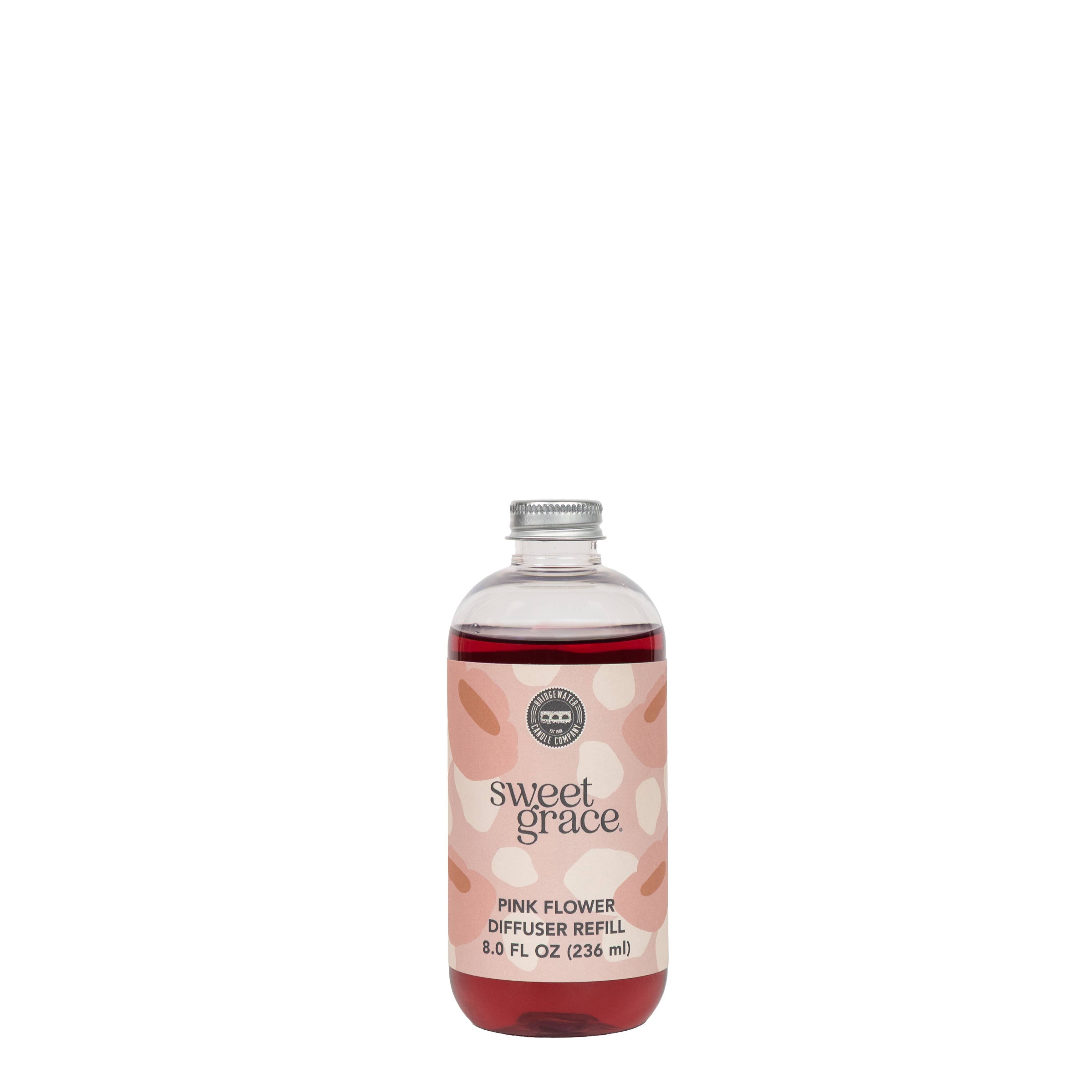 Sweet Grace pink dye fragrance refill oil for flower diffuser.
