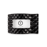 [TELETIES] Flat Rectangle Hair Clip – Medium Jet Black Quilted