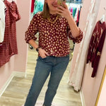 Wild Spirit Garnet & Gold Blouse