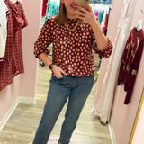 Wild Spirit Garnet & Gold Blouse