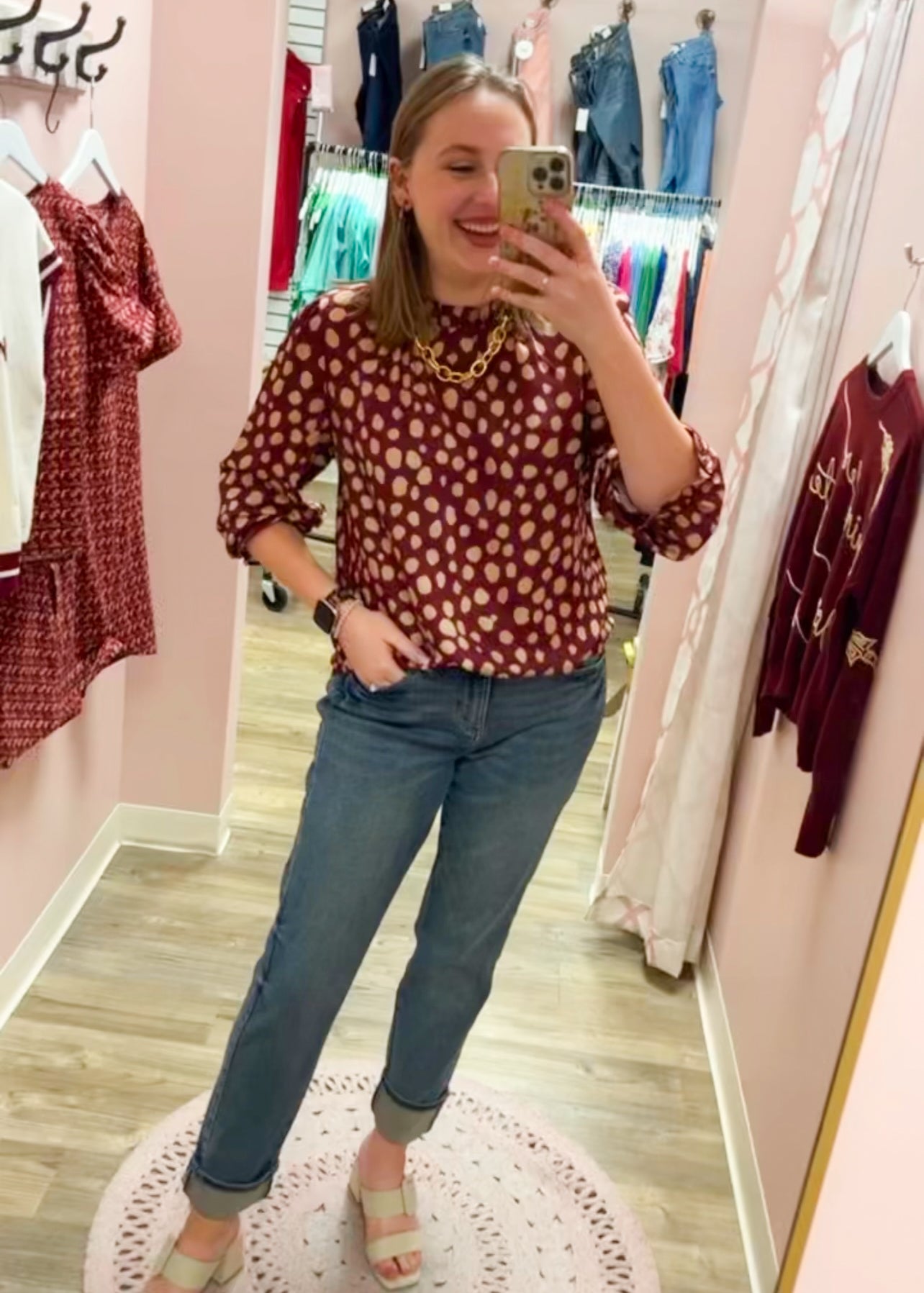 Wild Spirit Garnet & Gold Blouse