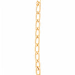 Bright gold-tone bracelet with oval curb chain links and secure clasp