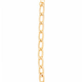Bright gold-tone bracelet with oval curb chain links and secure clasp