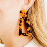 Kennedy - Brown Tortoise Earrings