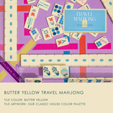 [The Mahjong House] Butter Yellow Travel Mahjong Set