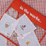 Large In The Works Project Bag | Cherry