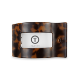 [TELETIES] Flat Rectangle Hair Clip – Medium Tortoise