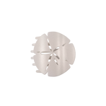 Medium sand dollar shaped flat hair clip with shimmering finish and comfortable flat-back design.
