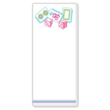 Mahjong Tiles and Dice Skinny Notepad