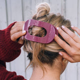 [TELETIES] Flat Round Hair Clip – Large Wild Side