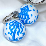 Blue Pagoda Key Fob