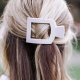 Toasted Medium Flat Square Hair Clip