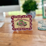 Tallahassee game day scalloped acrylic stadium magnet