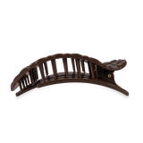 [TELETIES] Flat Round Hair Clip – Large Truly Taupe Quilted