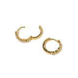 [Brenda Grands] 18K Gold Diamond Huggies