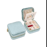 Velvet Jewelry Square Boxes - Mint