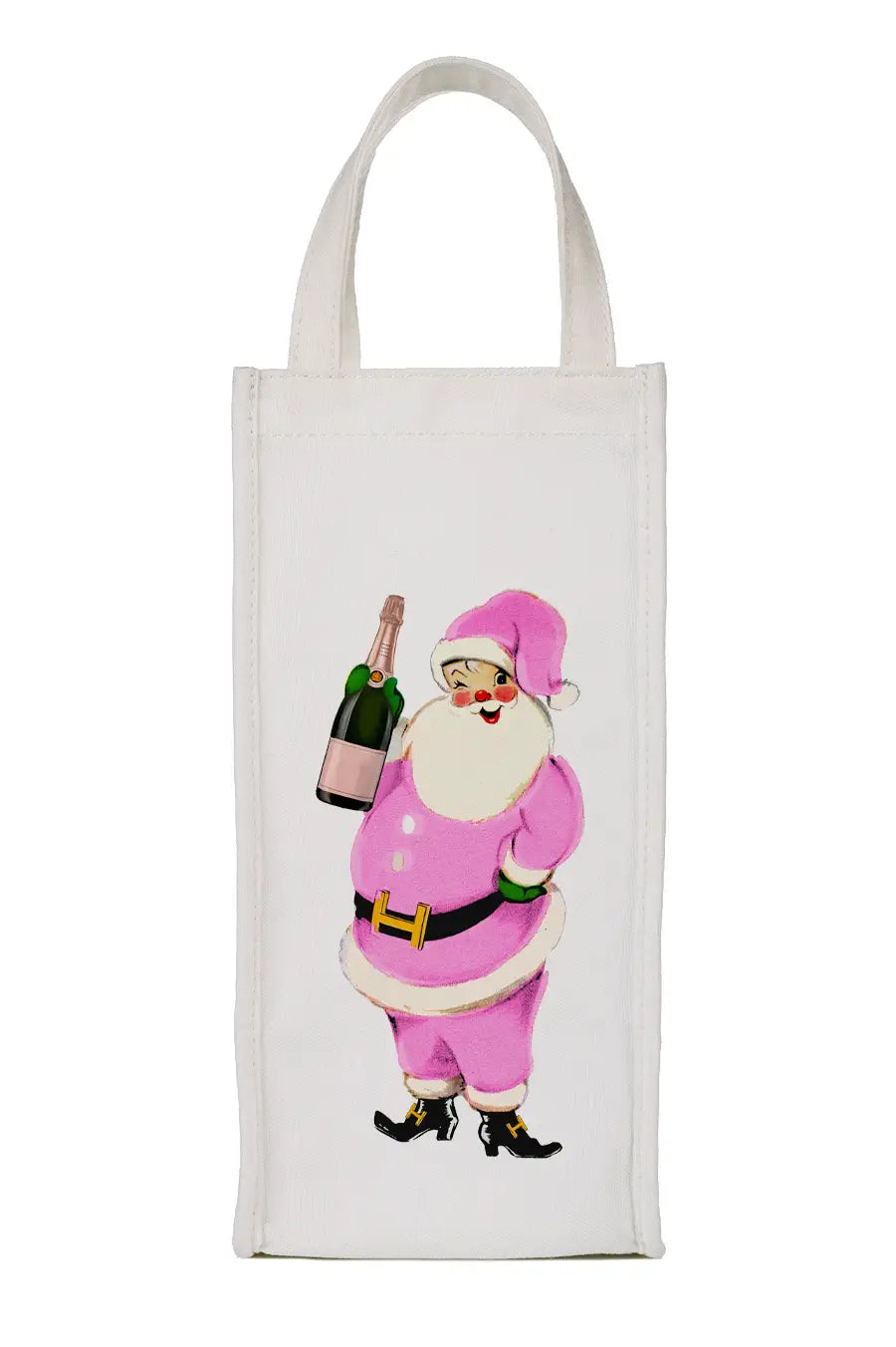 Champagne Santa Christmas Wine Bag