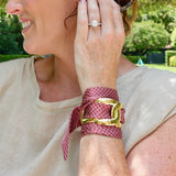 Garnet Meridian Scarf Bracelet