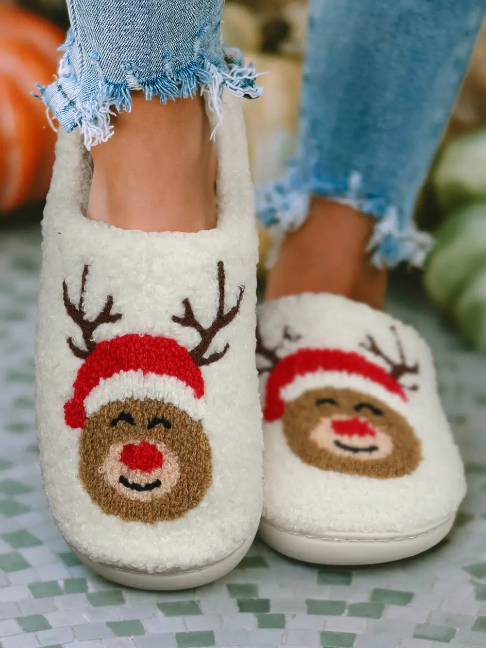 Christmas Deer Home Slippers