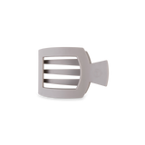 Square Flat Hair Clip | Small | Silver Flames