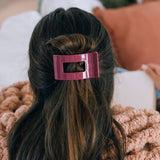 [TELETIES] Flat Rectangle Hair Clip – Medium Wild Side