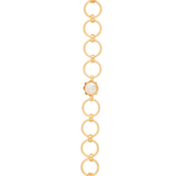 Gold-tone chain bracelet with a single freshwater pearl centerpiece