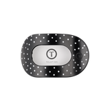 [Teleties] Flat Round Hair Clip | Black Polka Dot Party | Medium