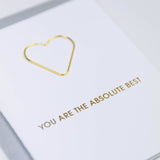 Absolute Best Friendship Heart Paperclip Greeting Card