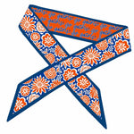 Florida Gators skinny satin scarf in orange and blue