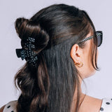 [Teleties] Classic Claw Clip | Medium | Black Polka Dot Party