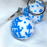 Blue Pagoda Key Fob