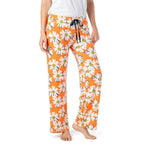 Lazy Daisy Drawstring Lounge Pants Orange Floral 