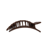 [TELETIES] Flat Rectangle Hair Clip – Medium Truly Taupe Quilted