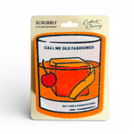 Old Fashioned cocktail-shaped kitchen sponge with scour pad bottom