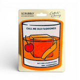 Old Fashioned cocktail-shaped kitchen sponge with scour pad bottom