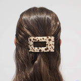 [TELETIES] Flat Rectangle Hair Clip – Small Blonde Tortoise