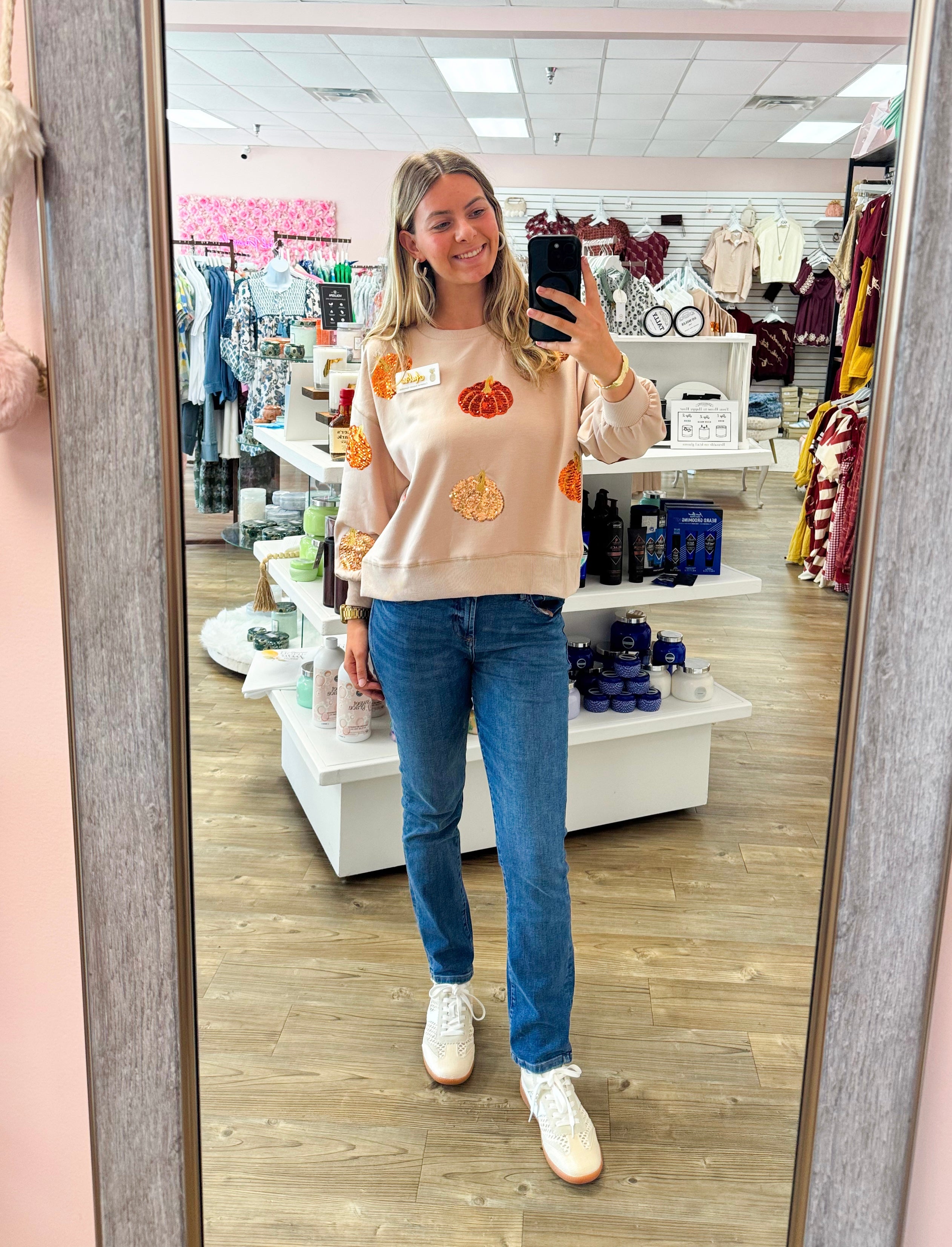 Mary Square Millie Traditional Pumpkins Sweatshirt