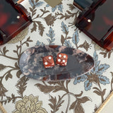 Blue Marble Oval Dice Catchall