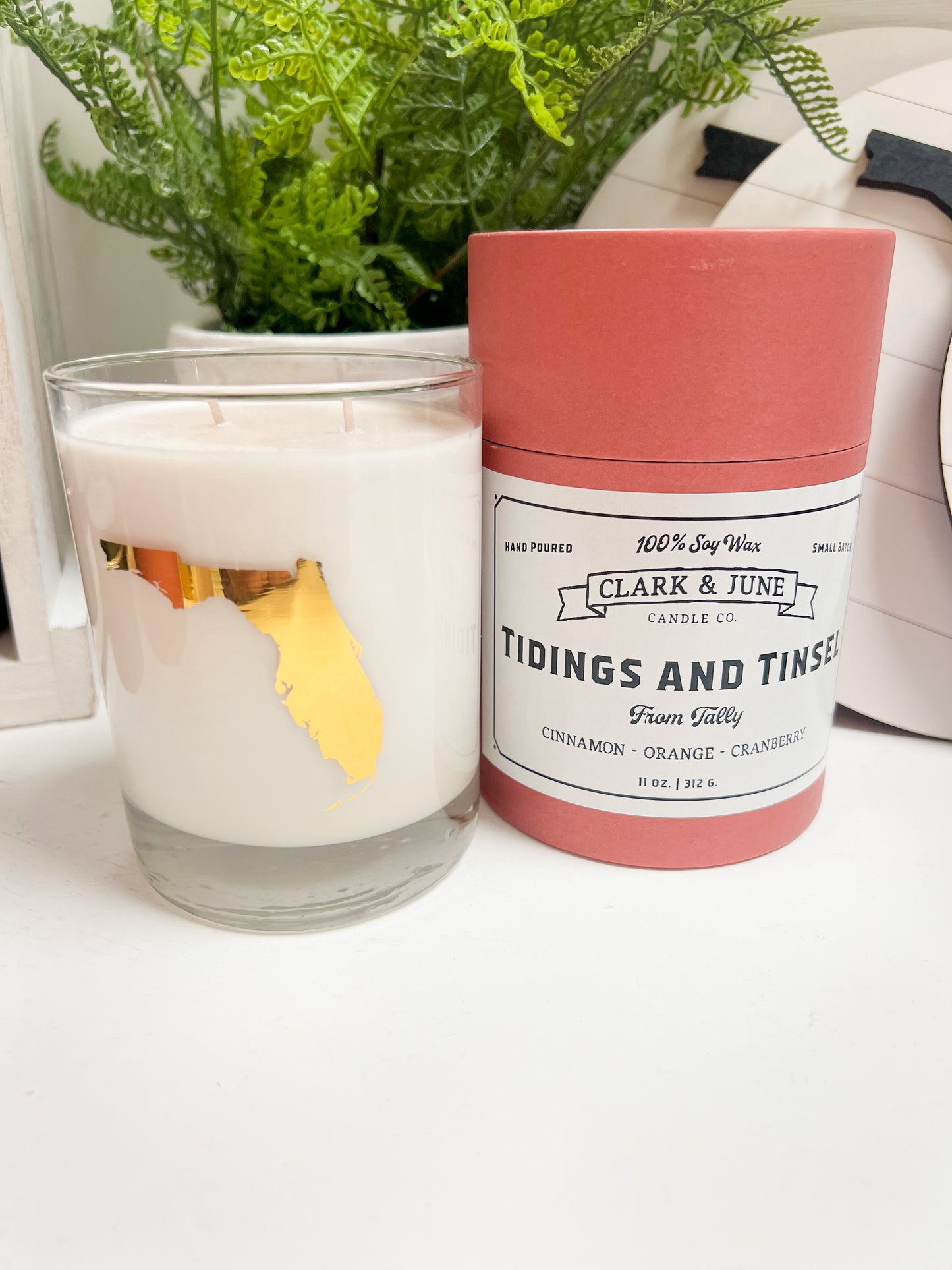 Tidings and Tinsel Candle