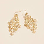 Gold Flower Filigree Earrings