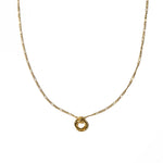 18K gold double loop necklace
