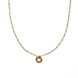 18K gold double loop necklace