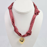 Garnet Meridian Scarf Charm Necklace
