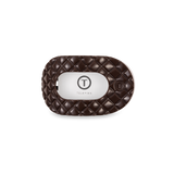 [TELETIES] Flat Round Hair Clip – Small Truly Taupe Quilted
